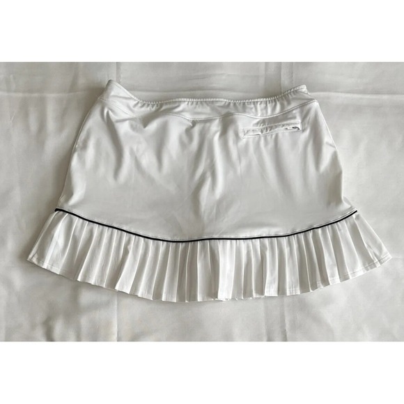 Slazenger Pull On A-Line Pleated Tennis Skirt Skort Women's Large White (Shorts) - Picture 9 of 12